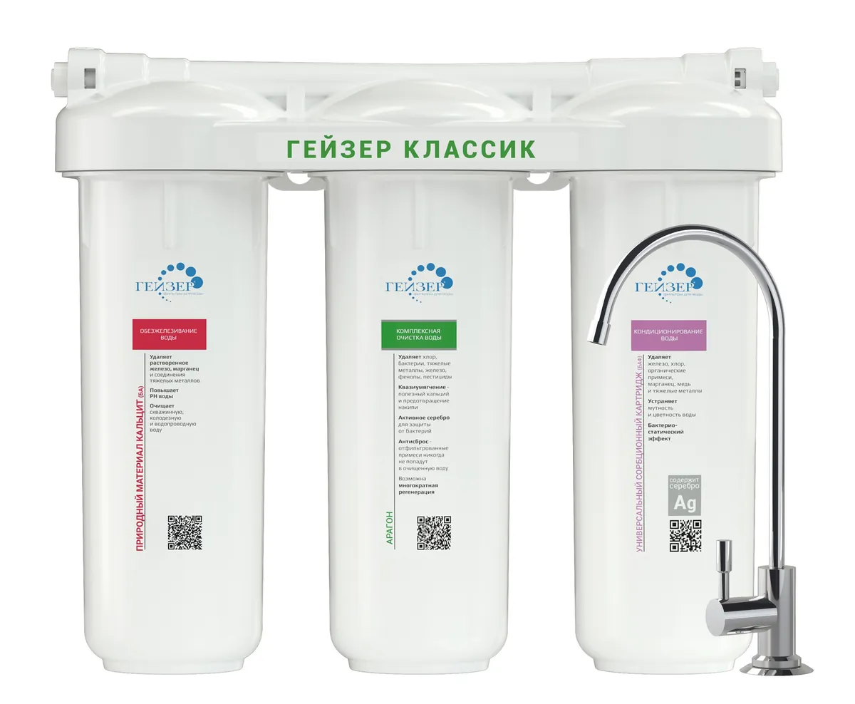 Гейзер Классик для железистой воды